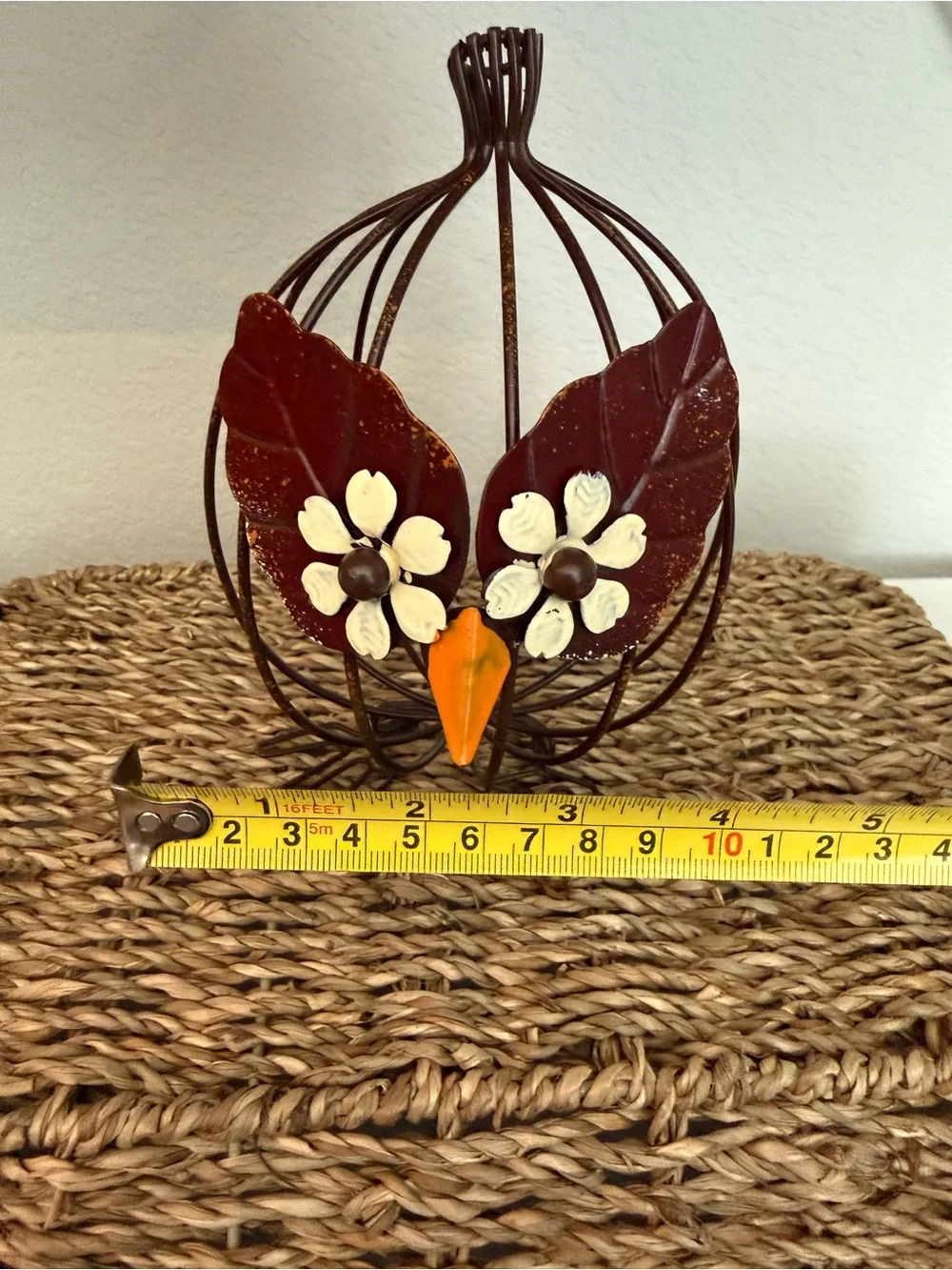 Pier 1 Metal Owl Tealight Candle Holder Fall Autumn Decor 🍁